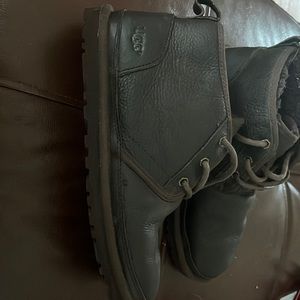 Ugg mens leather boots, size 8